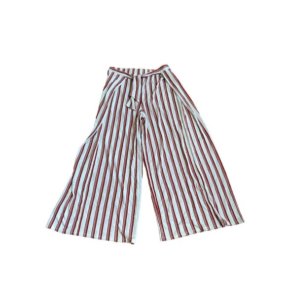 lStriped Wrap Tie Palazzo Pants By Rewash White & Red Womens Size xl - Picture 3 of 4